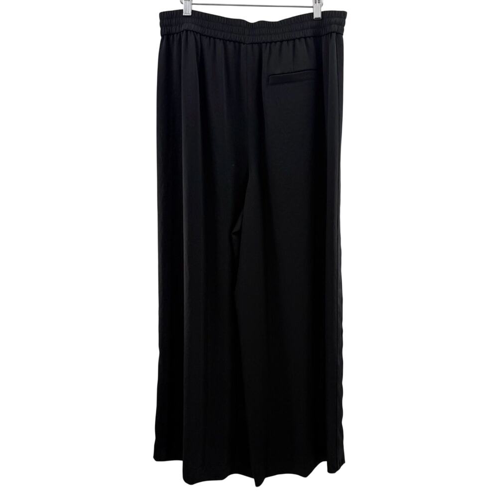 Alexander Wang Designer Wide Leg High Waisted Pull On Pants Old Money Blk Size L - Picture 7 of 10